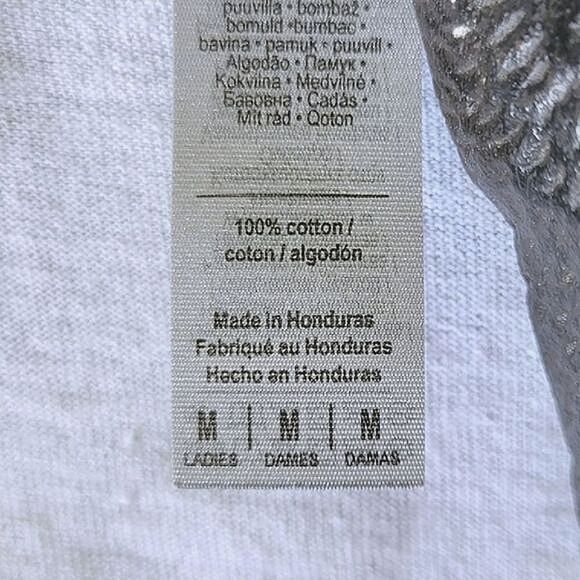 NWOT Gildan White Heavy Cotton V-neck Short Sleeve T-shirt - Picture 10 of 13